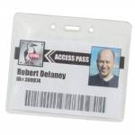 Id Badge Sleeve Vinyl W/ Zipper - Horizontal